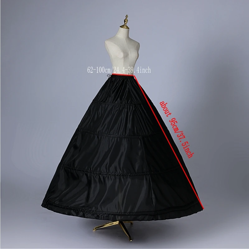 4 Hoop Skirt for Women Ball Gown Petticoat Crinoline Wedding Underskirt Half Slips Bridal Bride