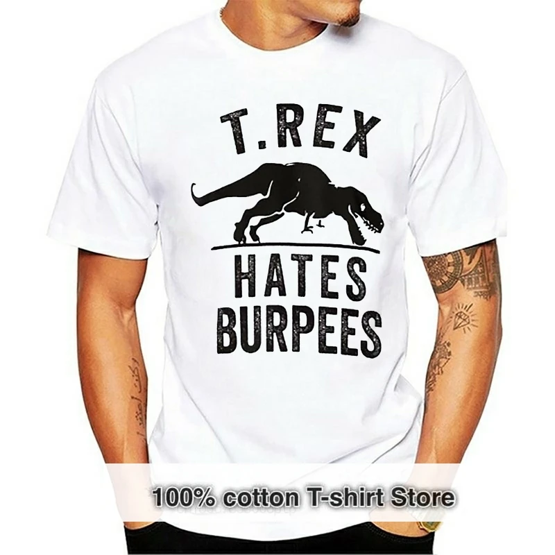 Camiseta de t-rex Hates Burpees, camisa de ejercicio, fitness, correr, fitspo, jerk, wod, sentadillas, Barack