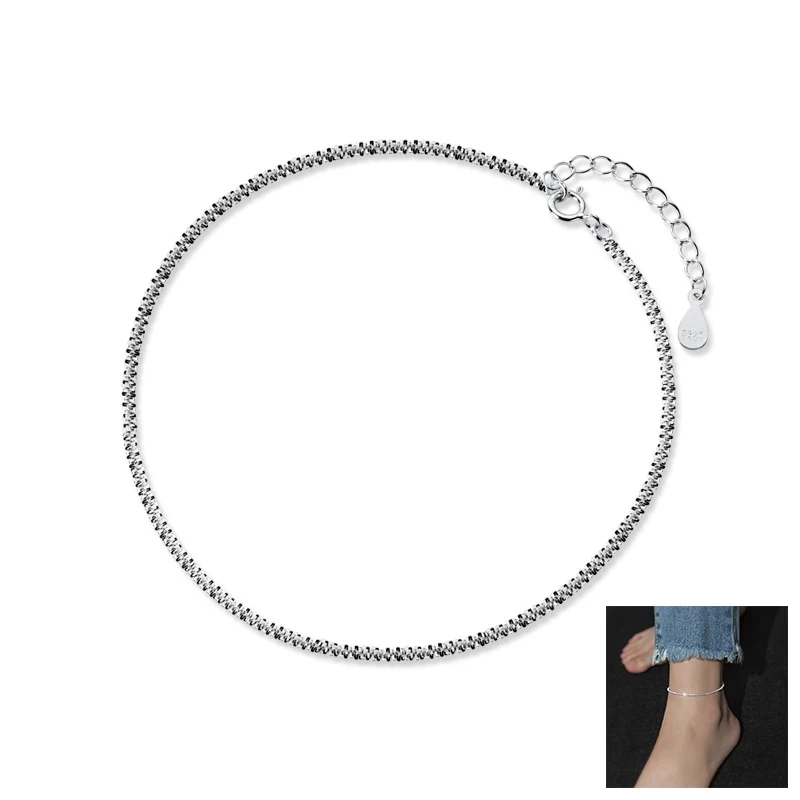 S925 Sterling Silver Gypsophila Anklet For Women Design Niche Sexy Foot Nude Chain Foot Ornament Anklet  bracelet Foot Jewelry