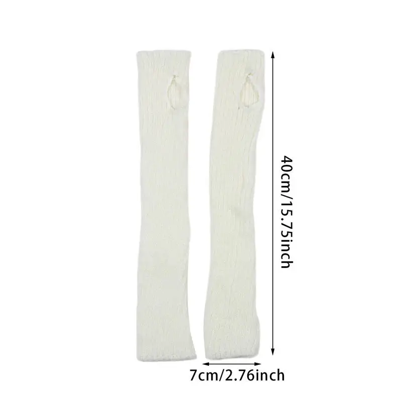 Women Leg Warmers Winter Girl Female Leg Cover For Gym Fitness Y2K Wool Latin Dance Ballet Yoga Loose Socks Long Stocking image 6