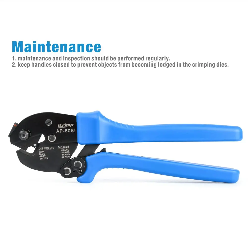 JH AP-50BI كابل البطارية الطرفية المكشكش ل 8، 6، 4، 2AWG عروات الكابلات النحاسية، عروات الأسلاك الثقيلة وكابل البطارية E #5