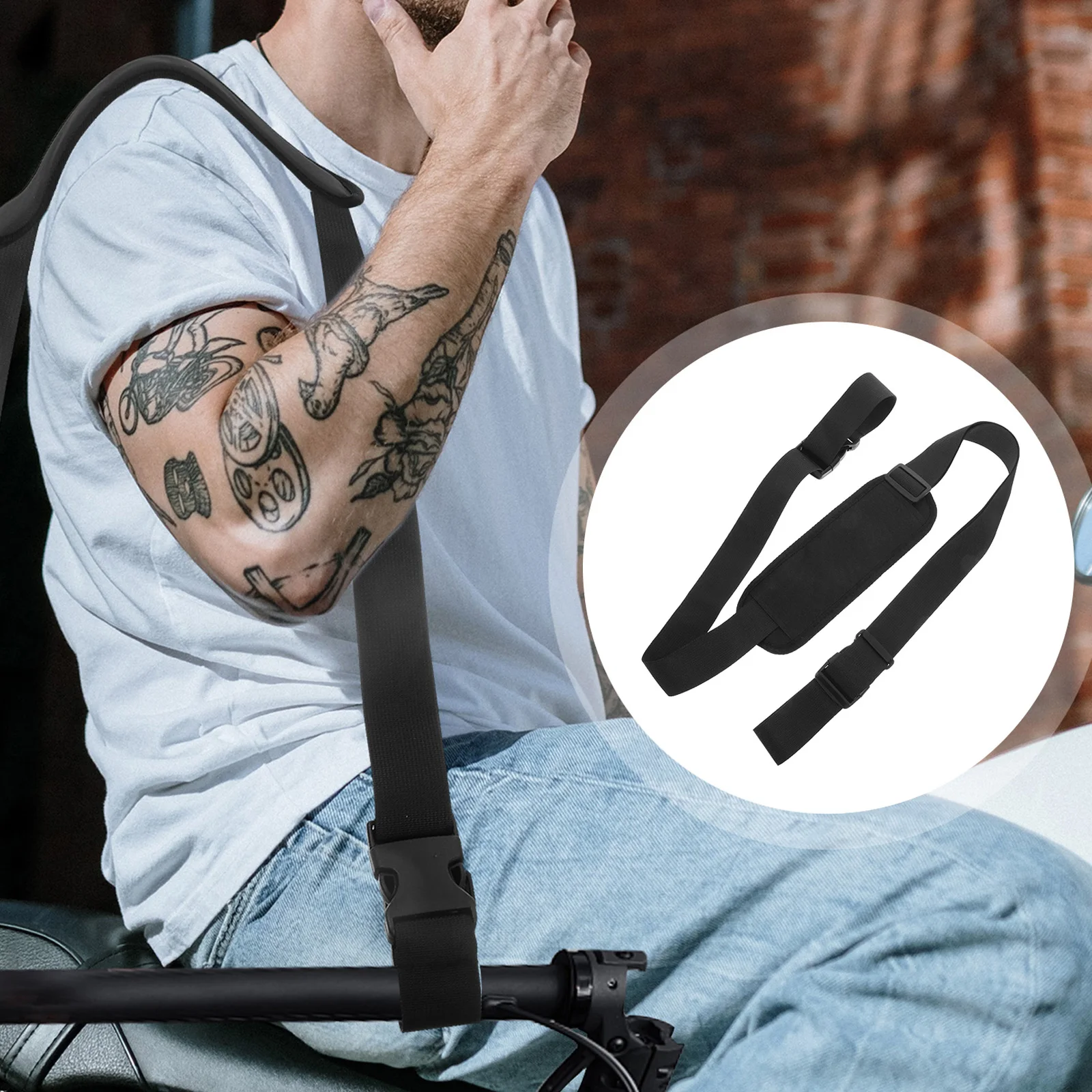 

2Pcs Kick Scooter Shoulder Strap Heavy Duty Adjustable Portable Folding Bike Skateboard Carrier Multi Function Convenient