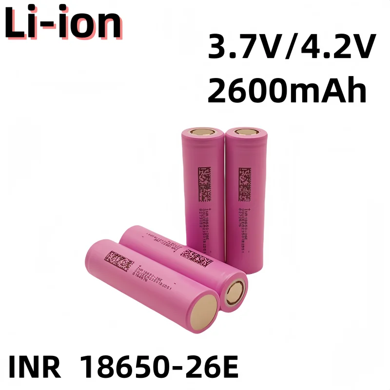 2600mAh 3.7V Lithium-Ion Battery INR18650-26E Power Tool Battery Replace Batteries for Electronic Products, Power Tools, Etc