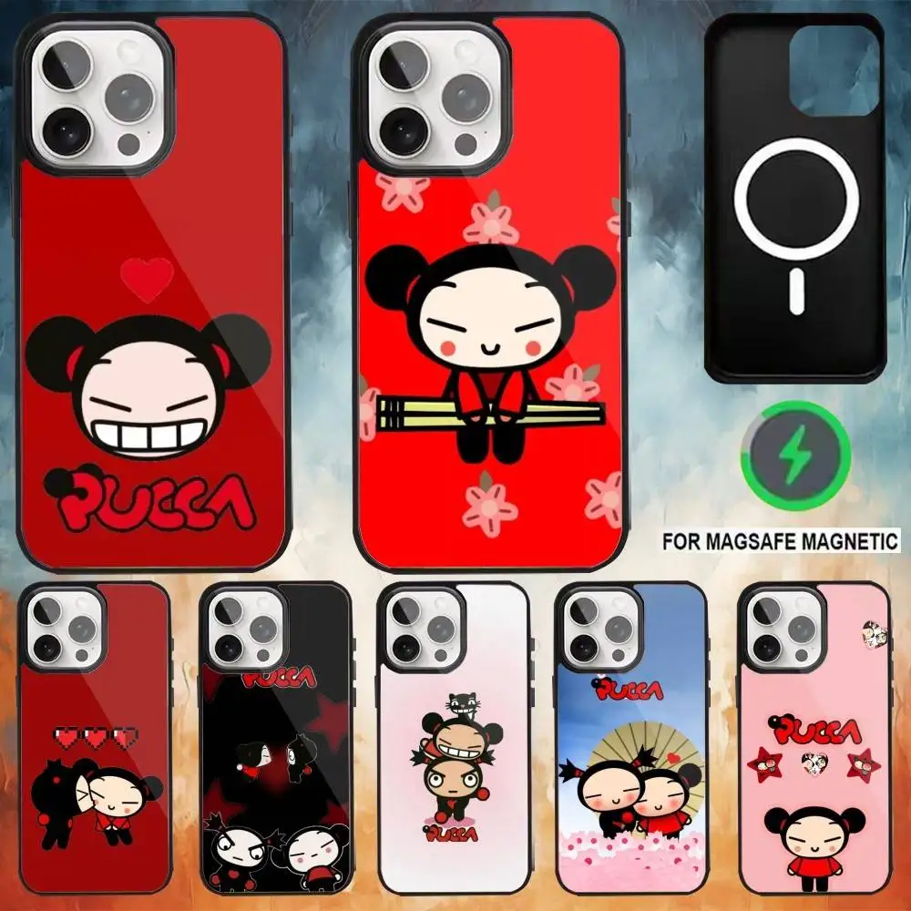 

Cute Cartoon-Pucca Phone Case For iPhone 17,16,15,14,13,12,Plus,Pro,Max For Magsafe Magnetic Wireless Charge