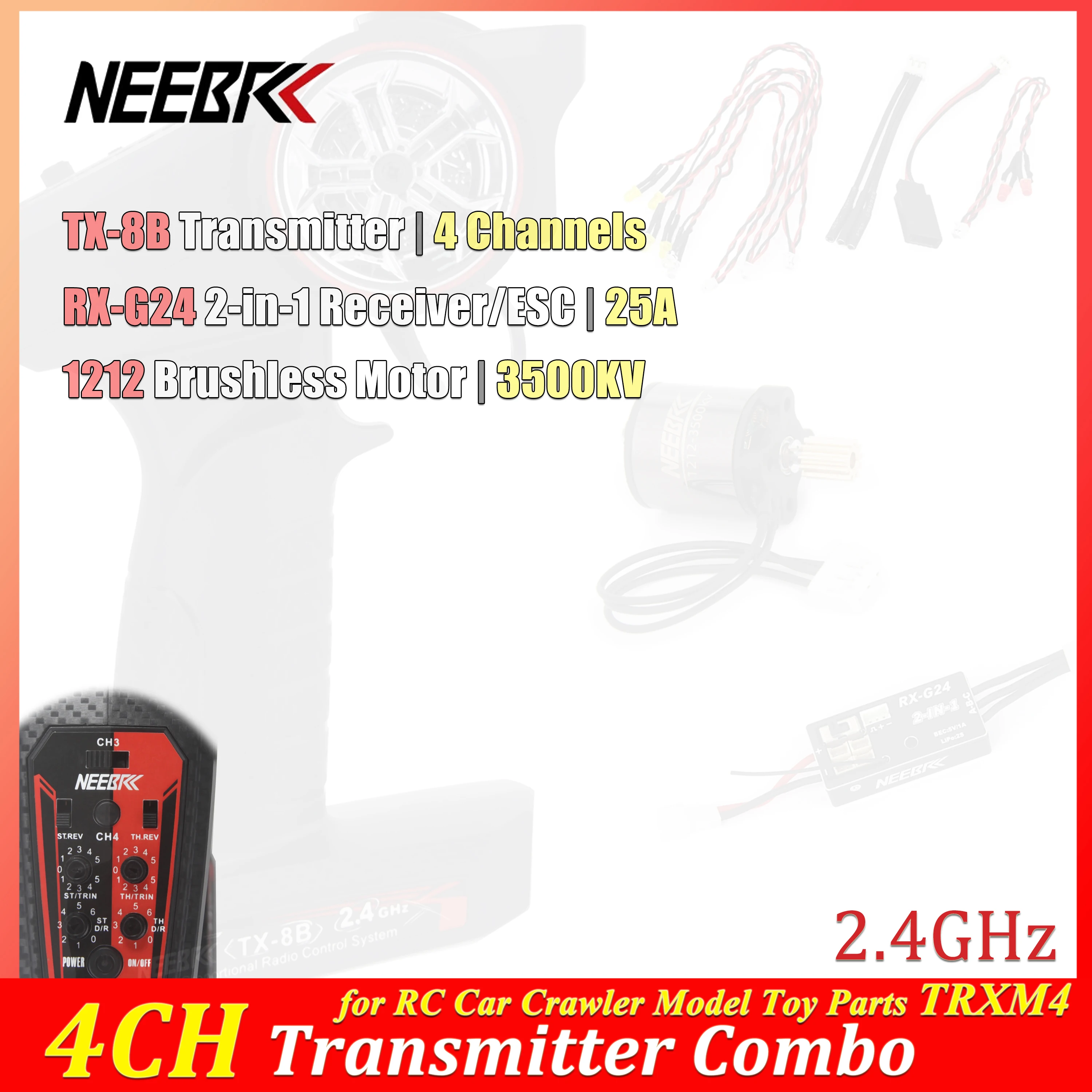 Brushless Motor Esc Combo Rc Crawler - NEEBRC 1212 3500KV 브러시리스 모터, 2-in-1