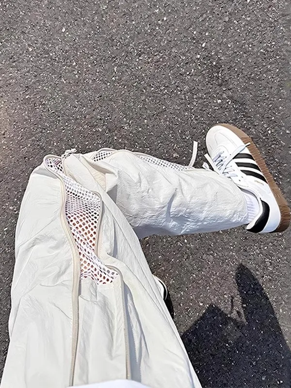 

Мужские брюки прямого кроя из быстросохнущей ткани для весны и осени, дышащие, с боковыми карманами на молнии, повседневные, рабочие, в американском функциональном стиле