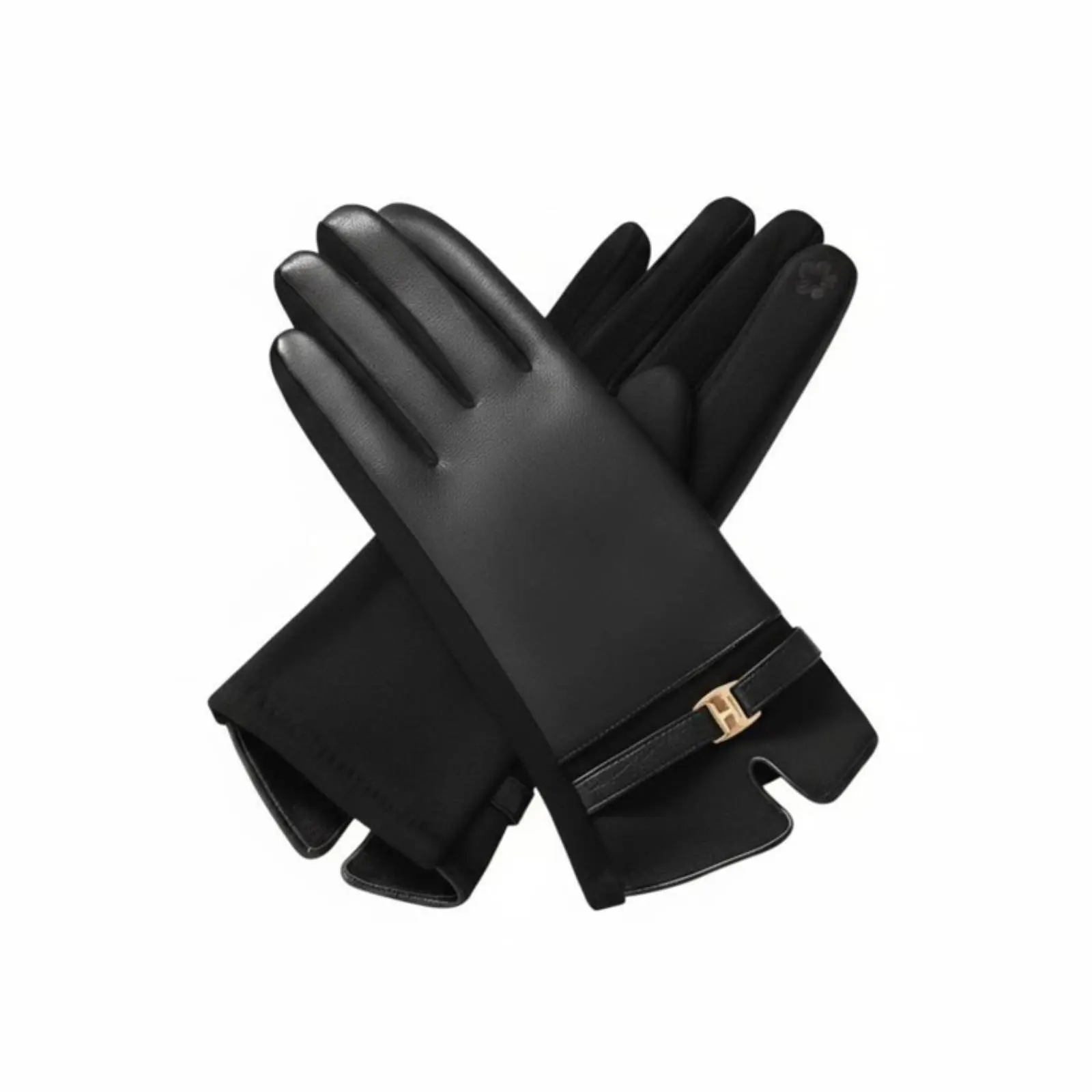 

PU Suede Thermal Gloves, Winter Thickened Fleece, Outdoor Cycling, Touchscreen Compatible, Women's Cold-Resistant