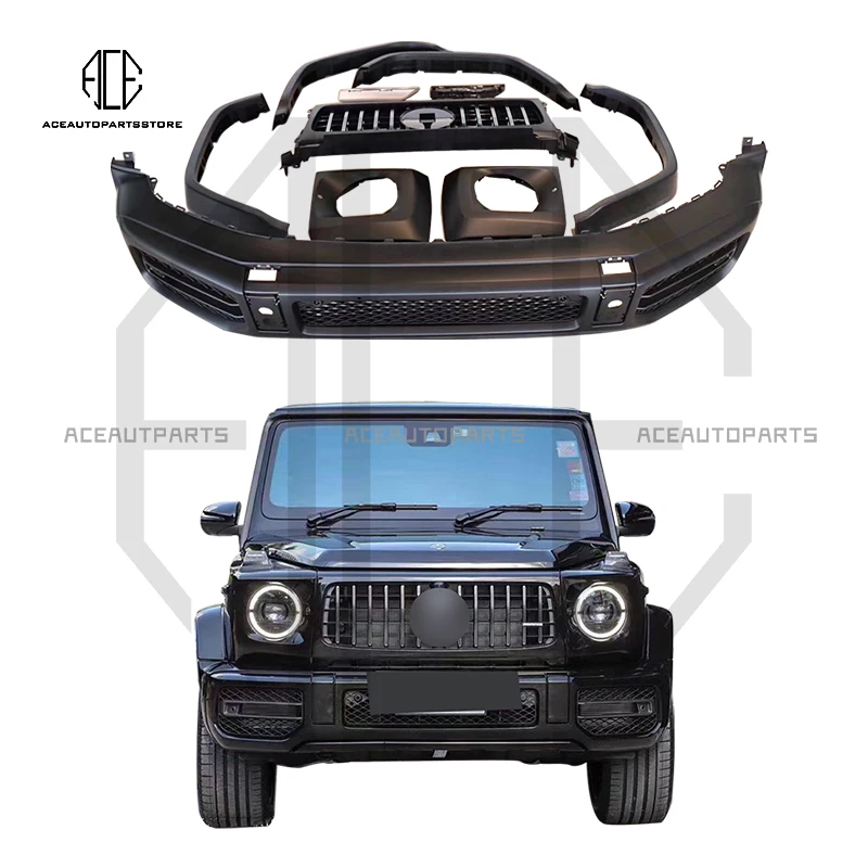 

Suitable For 19-22 Benz W464 G Class G500 G350 upgrade to G63 Full Body Kit Front Rear Bumper Fender Flares Grill Headlight Cove