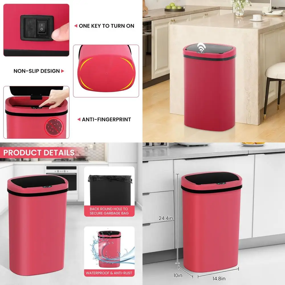 

13 Gallon 50L Automatic Sensor Trash Can with Odor Control for Kitchen, Office, Home