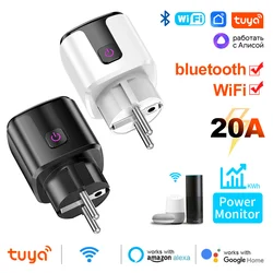 20A Smart Socket EU Wifi Smart Plug Power  AC100-240V Outlet Alexa Google Home Voice Control Tuya Smart Life APP