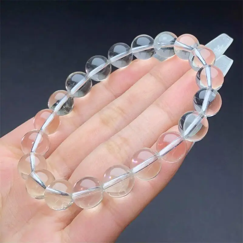 10MM Natural Green Quartz Bracelet Fashion Energy Stone Reiki Healing Fengshui Crystal Strand Fengshui Gift 1PCS