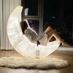 Moon Lamp Floor Lamp Lounge Chair Creative Romantic Design Nordic Living Room Bedroom Creative Atmosphere Decoration Crescent