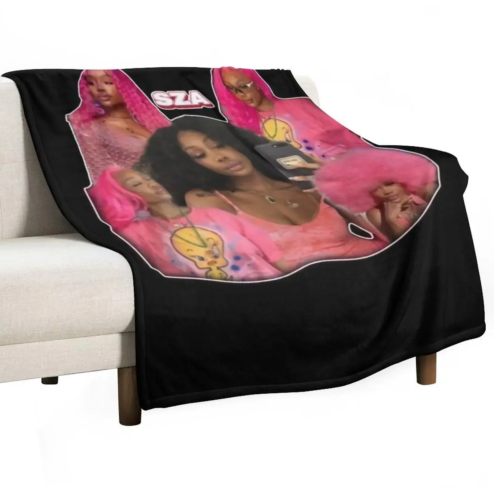 Official Sza Throw Blanket Large Bed linens blankets ands manga Sofa Quilt Retros Blankets