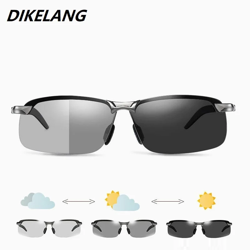 

Men's Photochromic Sunglasses Polarized Driving Chameleon Sun Glasses For Men Change Color Day Night Vision UV400 Male Eyewear