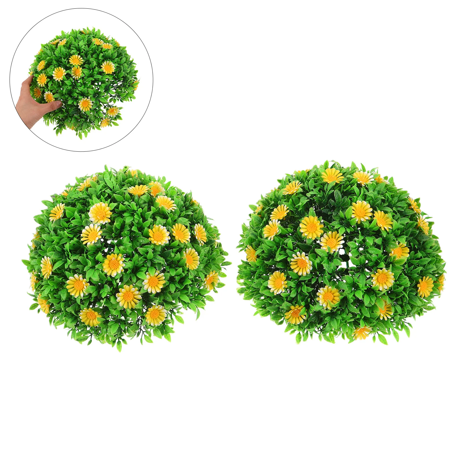 

Artificial Flower Ball 11.8 Inch Realistic Faux Daisy Topiary Plant Ball Wedding Party Table Centerpiece Decoration Artificial