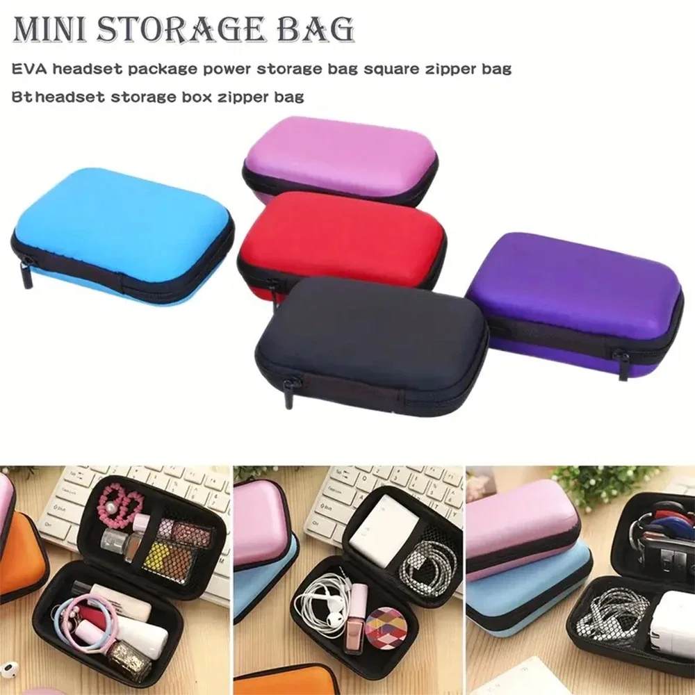 Sac de rangement Portable étanche EVA pour écouteurs, 1 pièce, boîte de jeux pour câbles de données, étui de protection de voyage pour écouteurs, organisateur de Cube de cartes