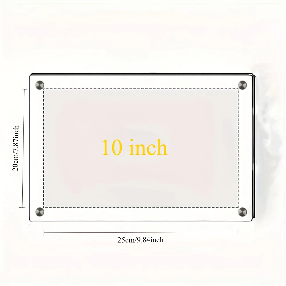 1 Packung mit 5-10 Zoll A4/A5 Acryl-Fotorahmen Klassischer Geneigter Desktop-Displayständer für Foto-Heimdekoration – Detail 9