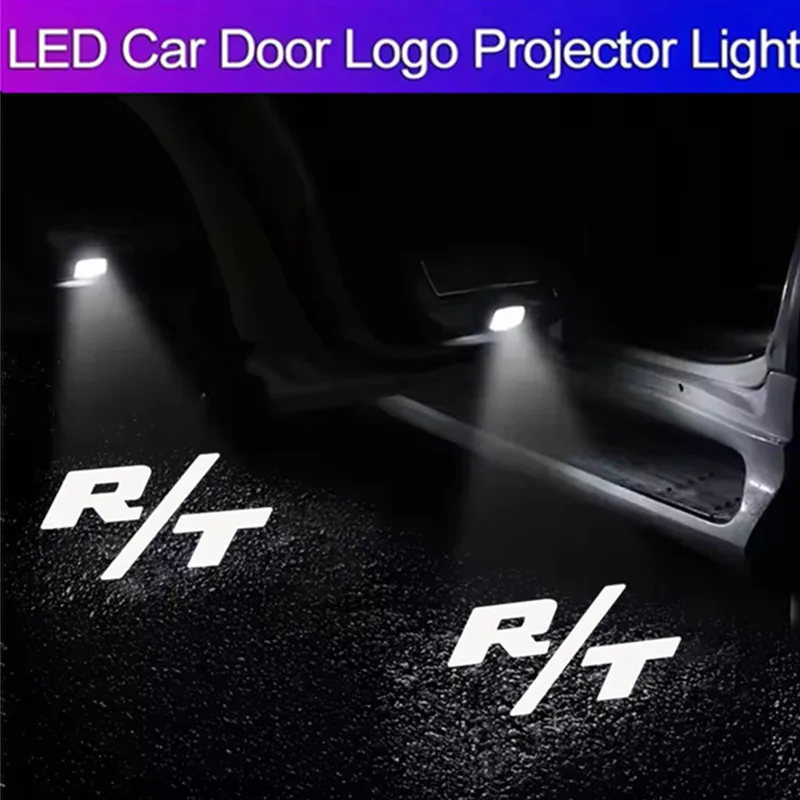 

2PCS Car Door Logo Light LED Ghost Shadow Emblem Projector For Dodge Challenger 2008-2019 SRT Demon Scat Pack Charger Hellcat RT