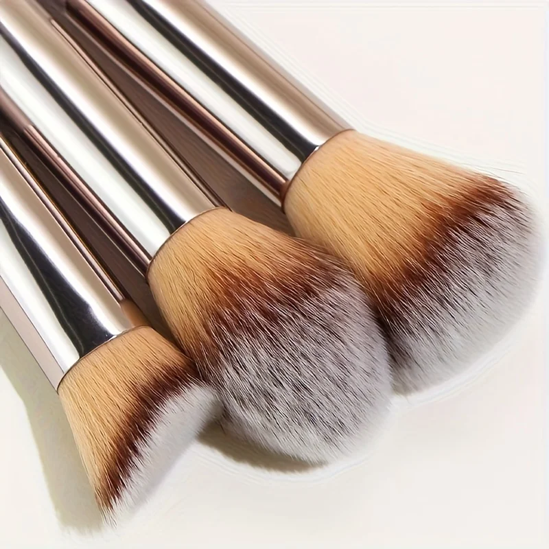 10-Piece Makeup Brush Set - Champagne, Eyeshadow Brush, Foundation Brush Multi-Functional Professional Brush Set