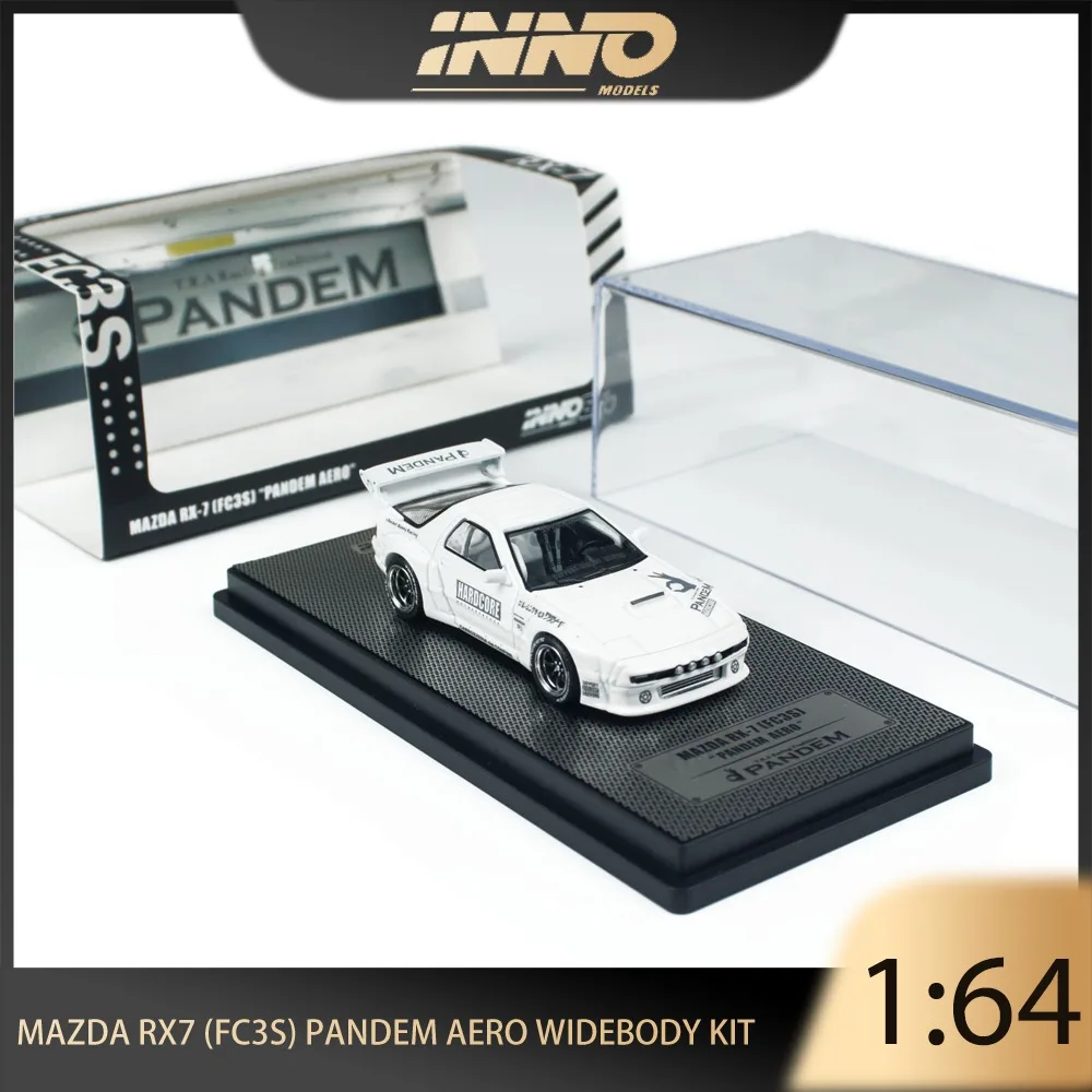 

INNO 1:64 MAZDA RX7 (FC3S) PANDEM AERO Widebody Kit, литая под давлением модель автомобиля из сплава премиум-класса, игрушки, коллекционный дисплей, корабль сейчас