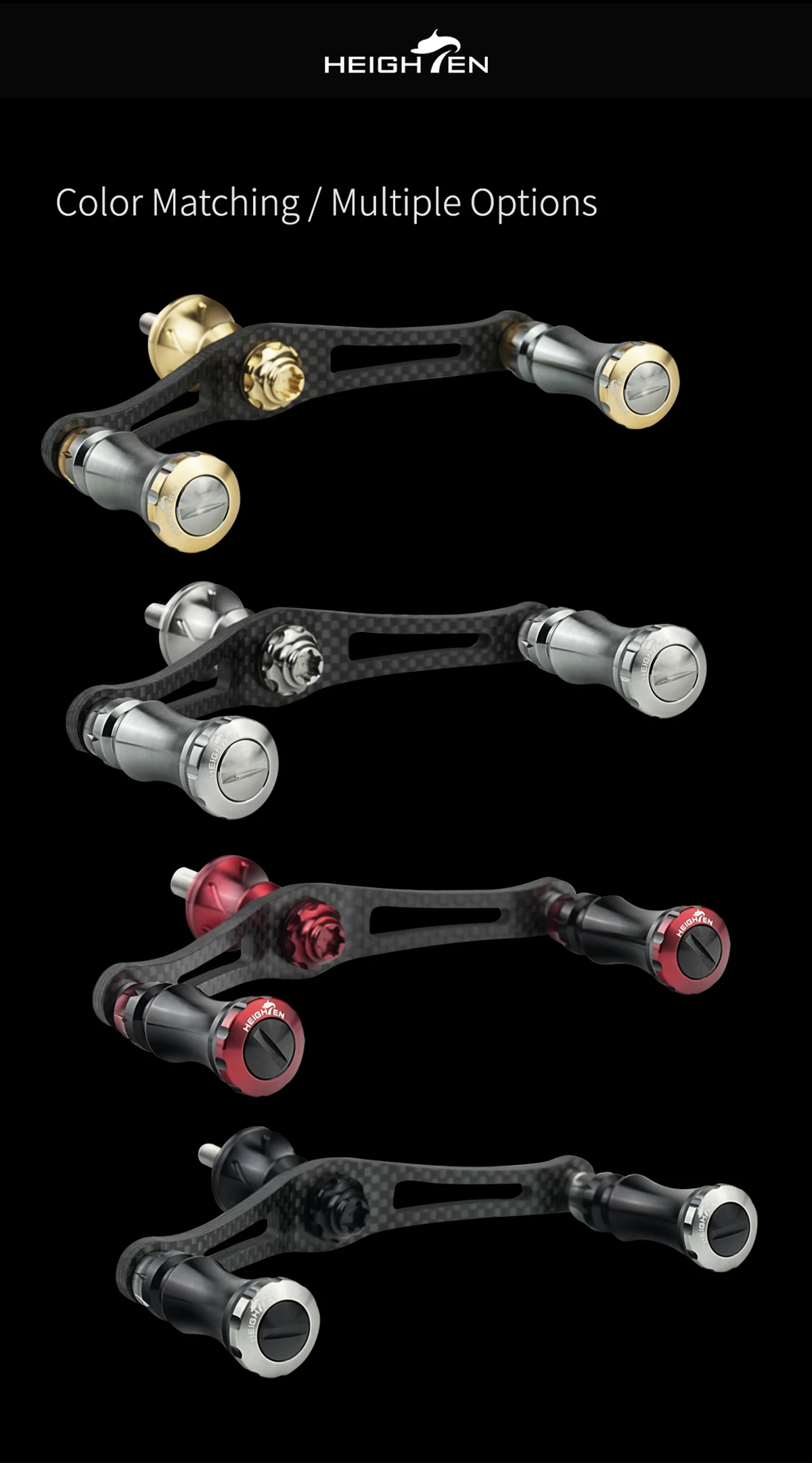HEIGHTEN Spinning Carbon Reel Griff 90mm für Shimano Daiwa – Detail 11