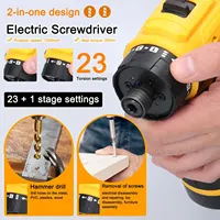 Geevorks 16.8V 55Nm Brushless Screwdriver Electric Drill Multifunctional Impact Driver Rechargeable  Lithium Battery Power Tool