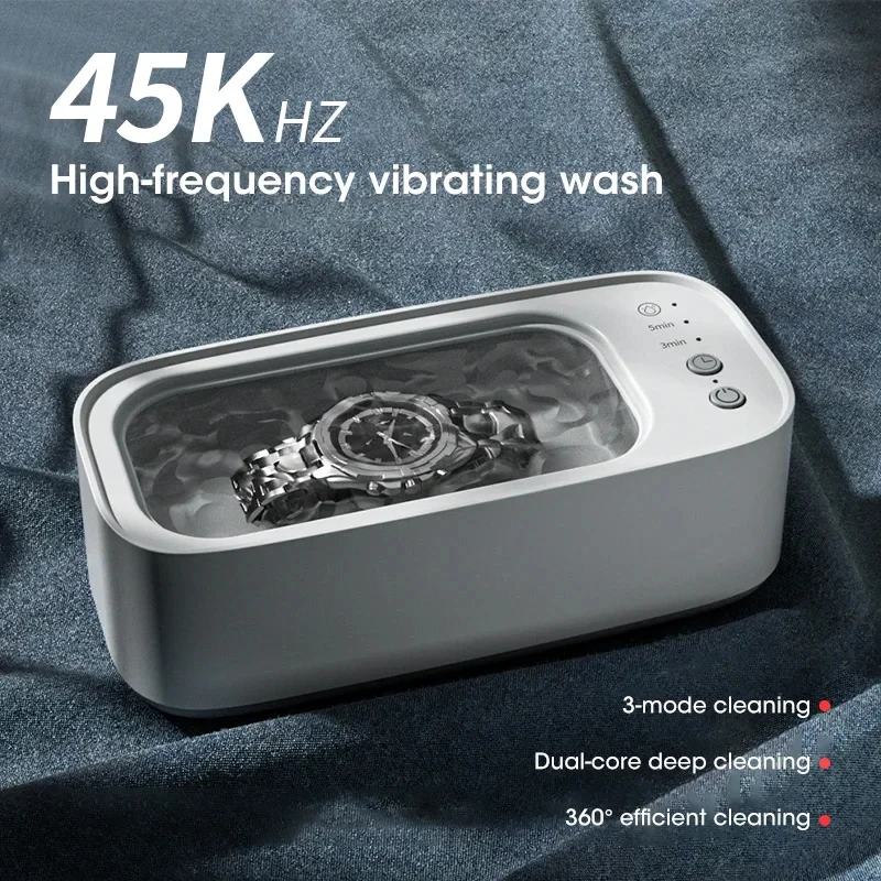 USB Ultrasonic Cleaning Machine, Timed with Three Levels of High-frequency Vibration, Deep Cleaning of Jewelry and Glasses