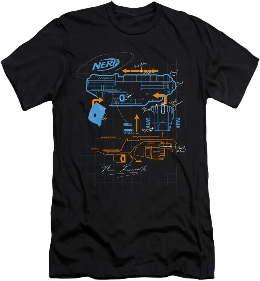 Nerf Deconstructed Nerf Gun Unisex Adult Canvas Brand T Shirt for Men and Women