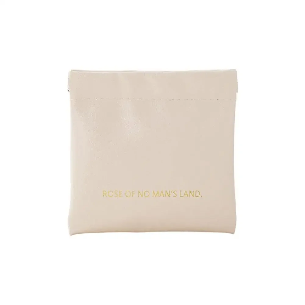 Portable Pu Leather Makeup Pouch Small Self-closing Storage Bag_voghion.com