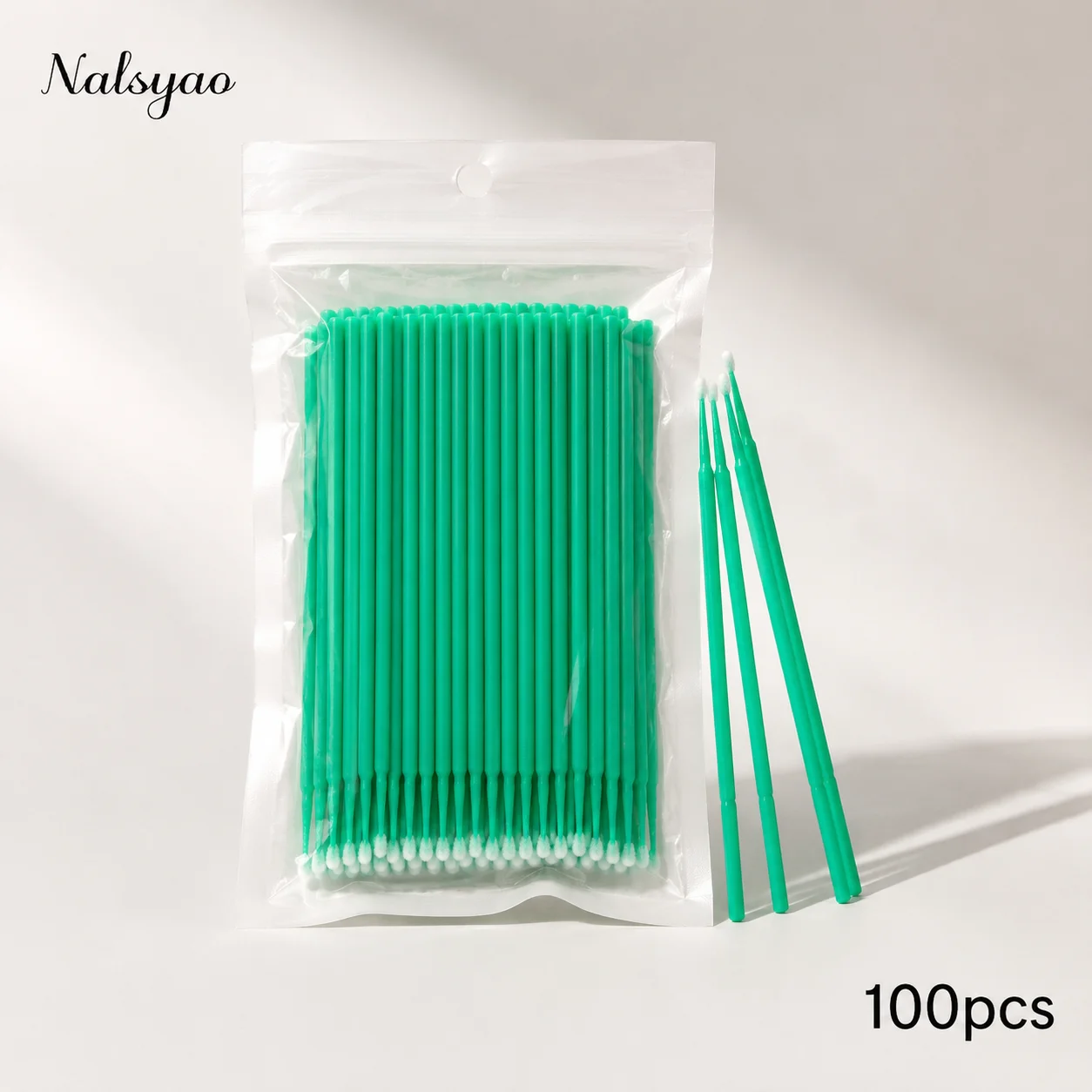 CNKESS 100PCS Eyelash Brushes Cotton Swab Micro Individual Eyelashes Microbrush Removing Cleaning Lash Extension Accessories