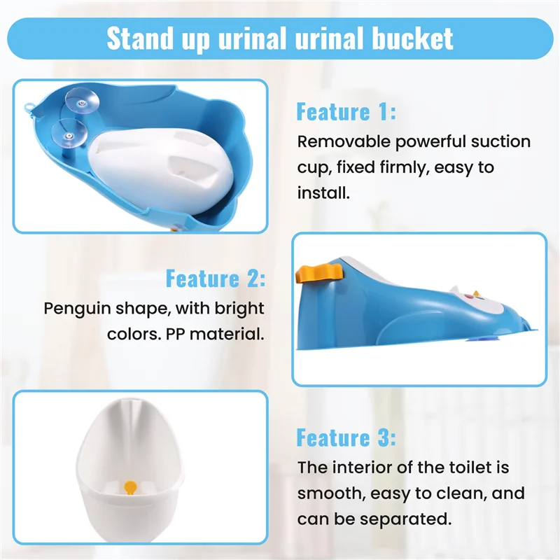 AINY-Baby Boy قعادة المرحاض التدريب البطريق الأطفال الوقوف العمودي مبولة الأولاد تبول الرضع طفل الحائط #3