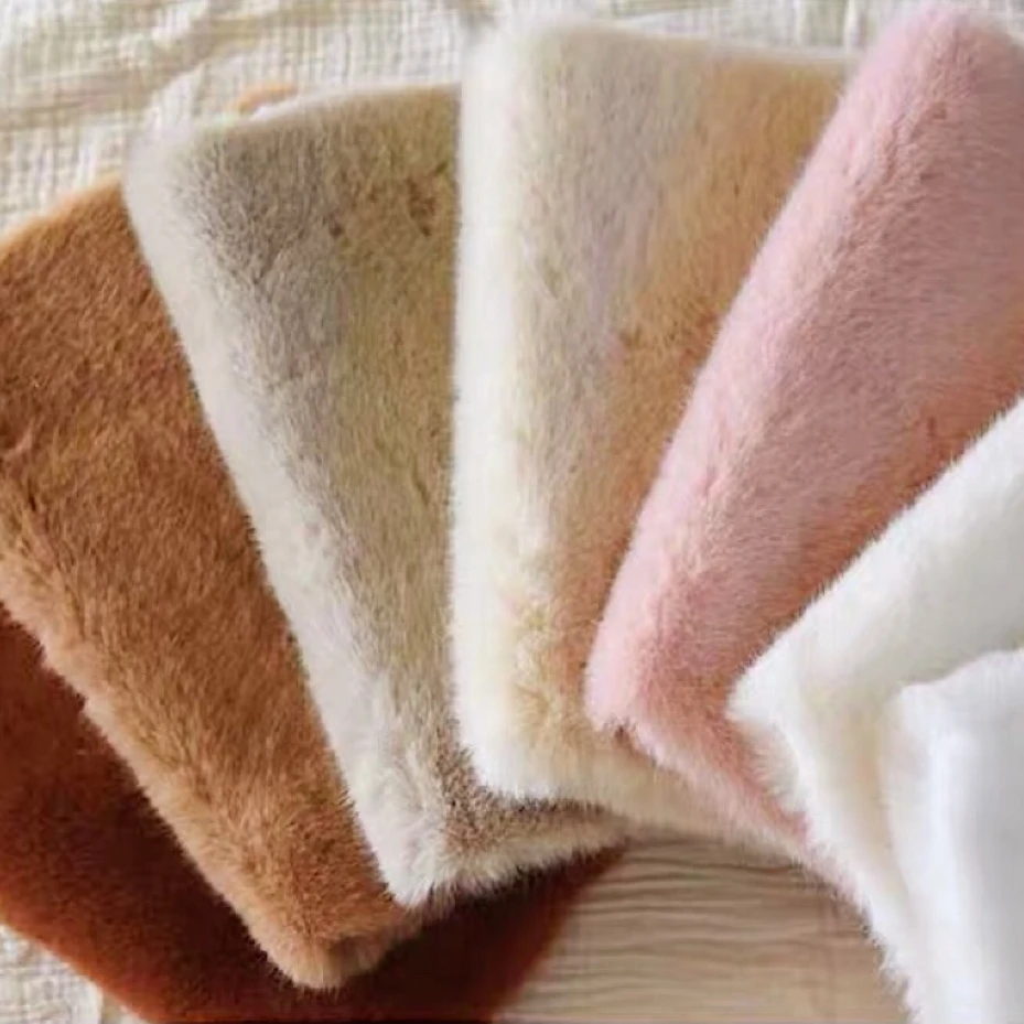 

Ткань для кукол ручной работы с длинным ворсом, высококачественный искусственный мех без эластана, дизайн «Китайский кролик», губчатая подкладка, домашняя ткань