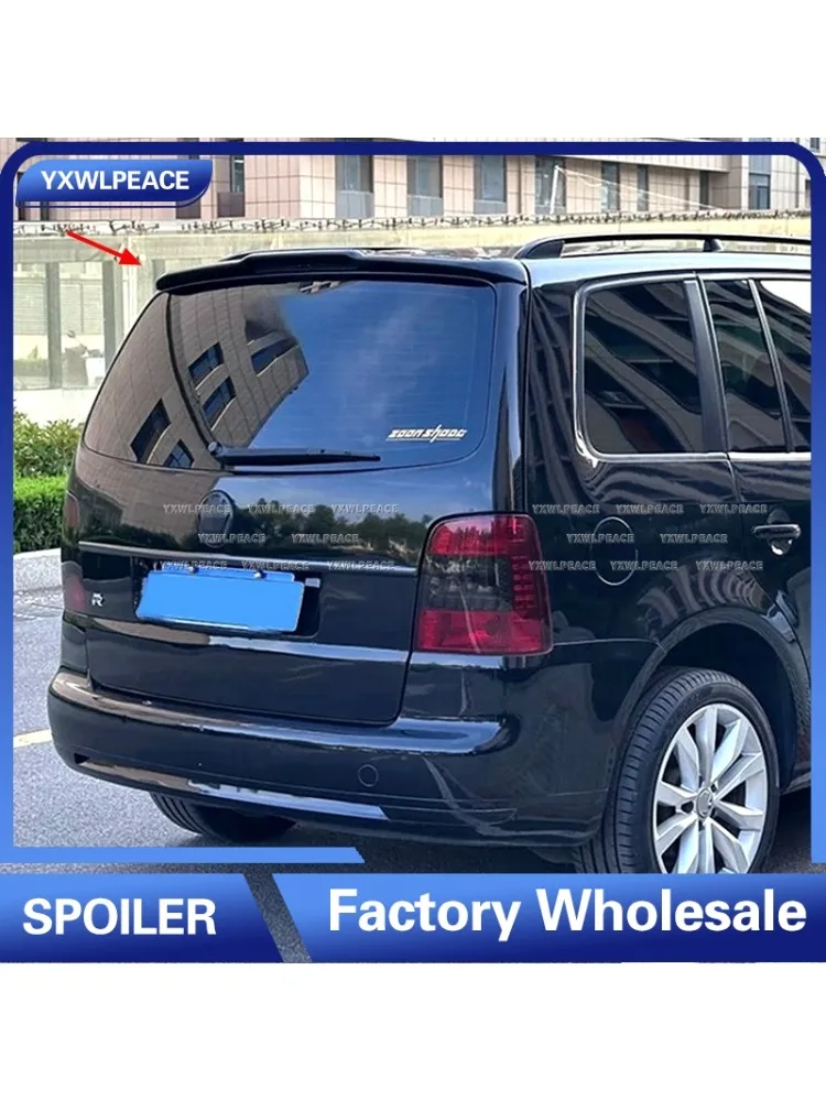 Pour VW Volkswagen Touran 2008 2009 2010 - 2014 ABS matériel voiture aile arrière garniture apprêt couleur coffre lèvre toit becquet