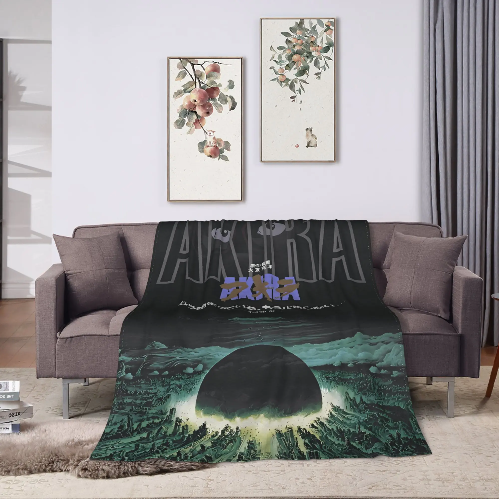 Warm Blankets Travel Japanese Anime film Akiras Throw Blanket  Flannel Bedspread For Couch Bed Fluffy Sofa Bed Cover