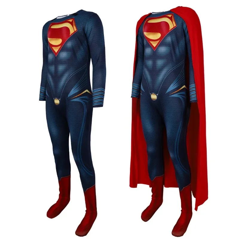 Disfraz de Superman para hombre y mujer, traje para fiesta de carnaval, Halloween, actuación en escenario