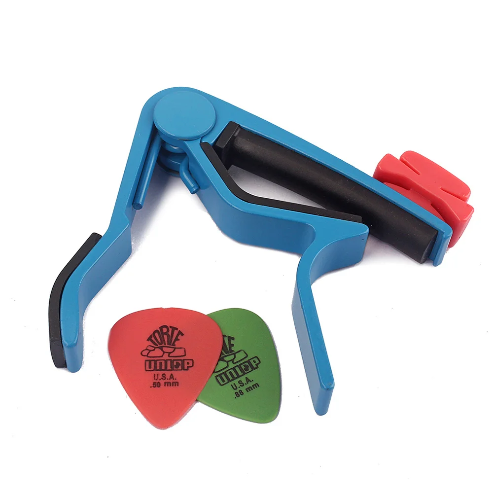 

Aluminium Alloy Guitar Capo Clip-on Tuner for Acoustic Electric Guitar Ukulele Mandolin Banjo Silicone Pad Scratch