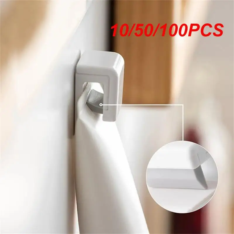 10/50/100PCS Bathroom Toothpaste Holder Plastic Multi-purpose Non-marking Stroage Hook Bathroom Hanging Clip