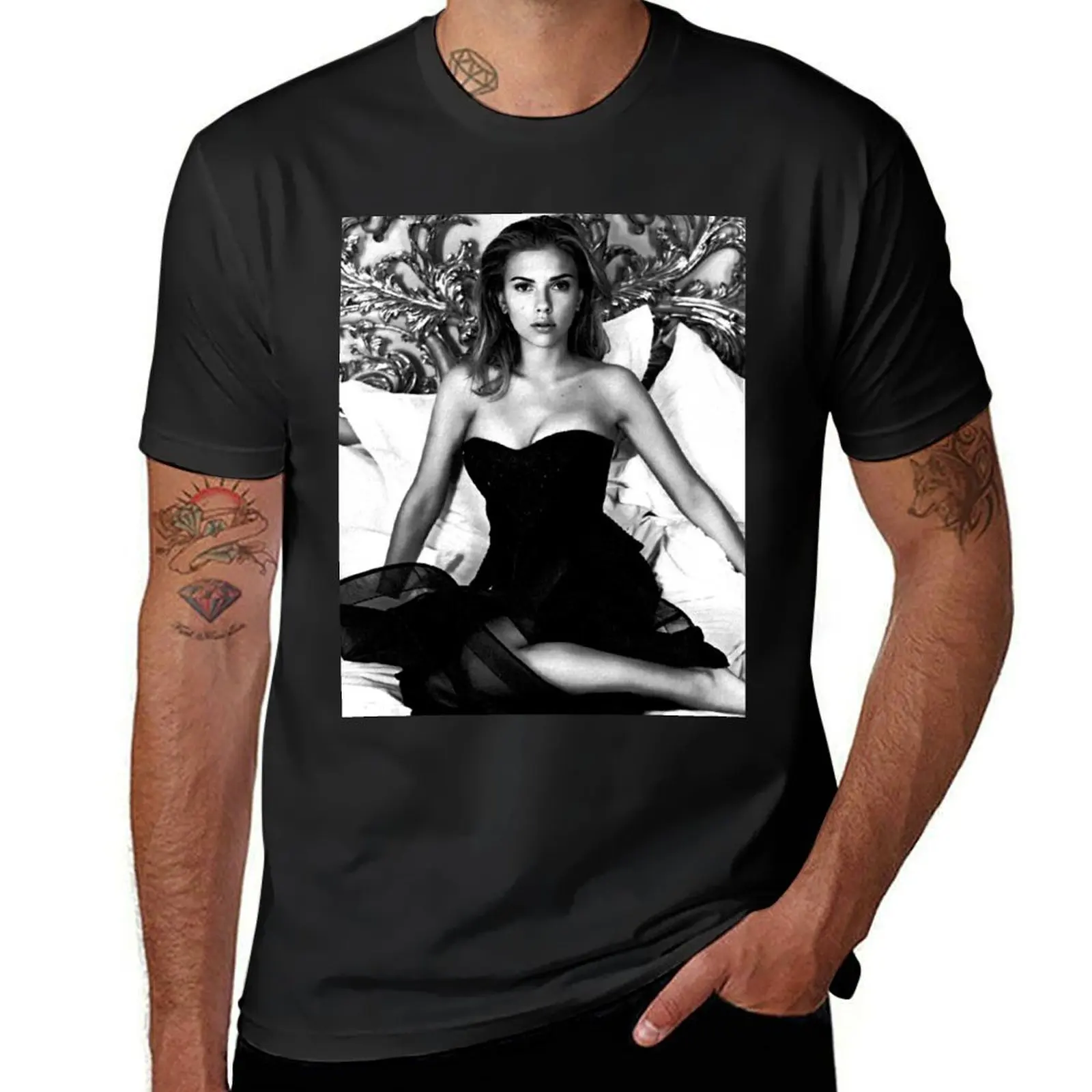 Scarlett Johansson T-Shirt anime quick-drying sports fans new edition oversized t shirt men