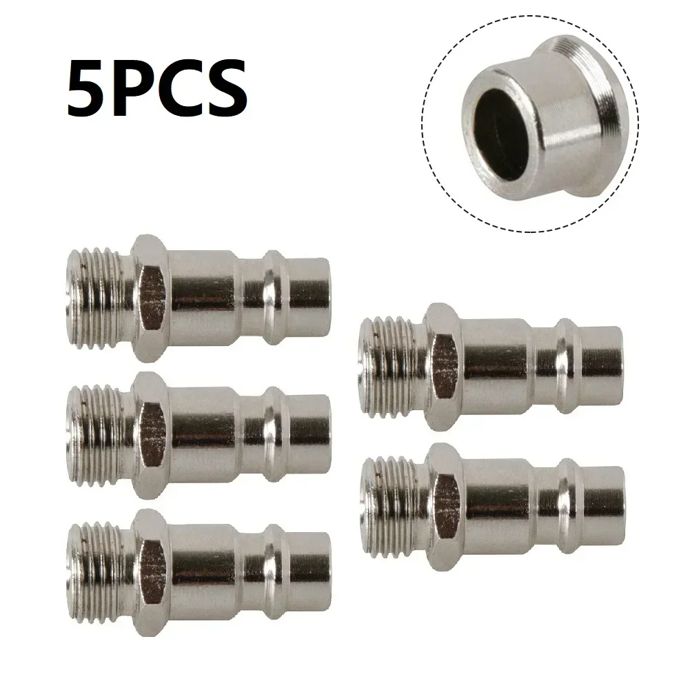 

2/5PCS Quick Release Euro Compressed Air Connector Fitting Line Coupler 1/4in Male Work-shop Equipment Power Air Compressors