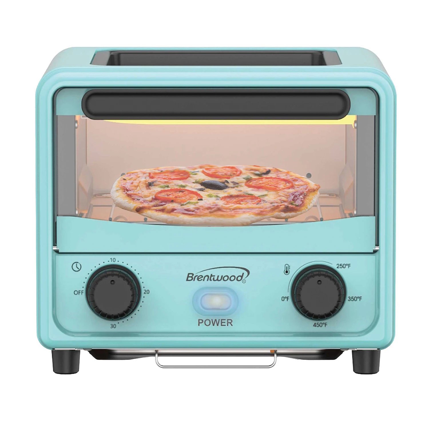 

101-Oz 3L 500W Stainless Steel Mini Toaster Oven Blue