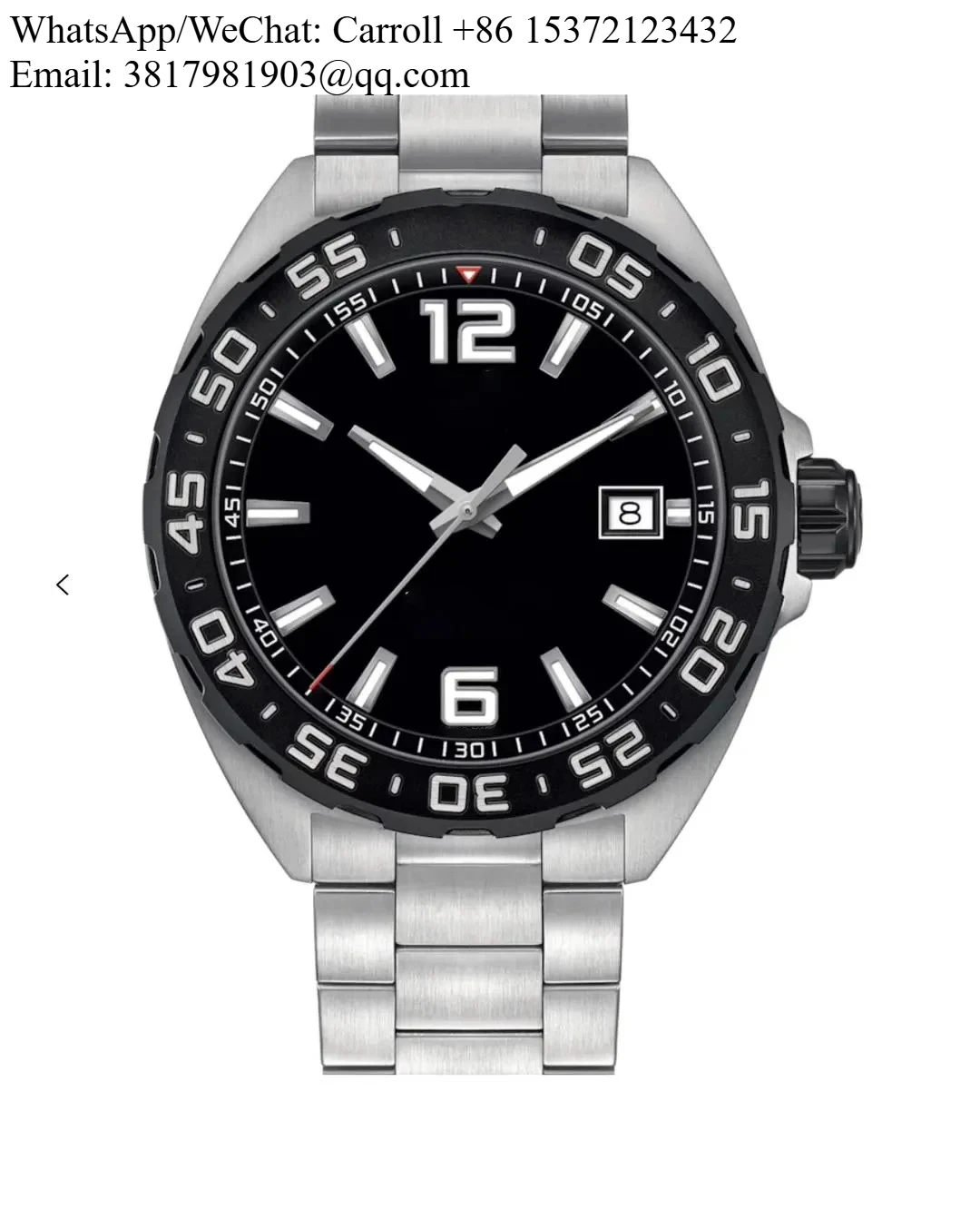 

41mm For Racing F Series Sport Black Quartz Men's Mechanical Watch