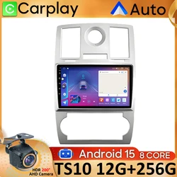 Android 15 For Chrysler 300C 2004-2011 Auto Carplay Car Radio Navigation GPS Video Multimedia Player 360 Camera 4G WIFI DSP
