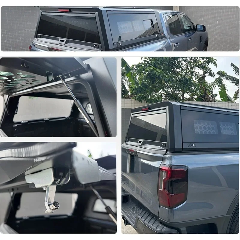 New Style Weather Resistant Sport Style Aluminum Alloy High Hardtop Pickup Canopy Custom Fit
