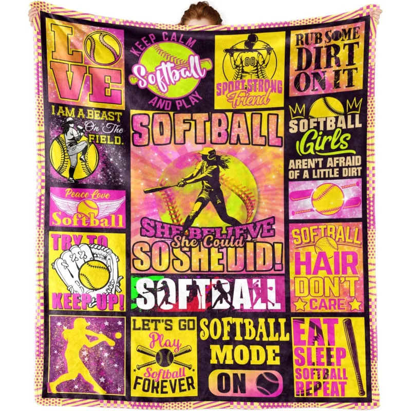 

Girl's softball gift, give your lover a surprise of 60inx50in