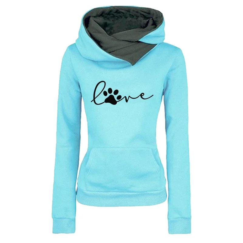 

Пуловеры повседневного качества на открытом воздухе, горячая распродажа, осенне-зимние спортивные женские толстовки, модные универсальные толстовки с принтом, двойной воротник