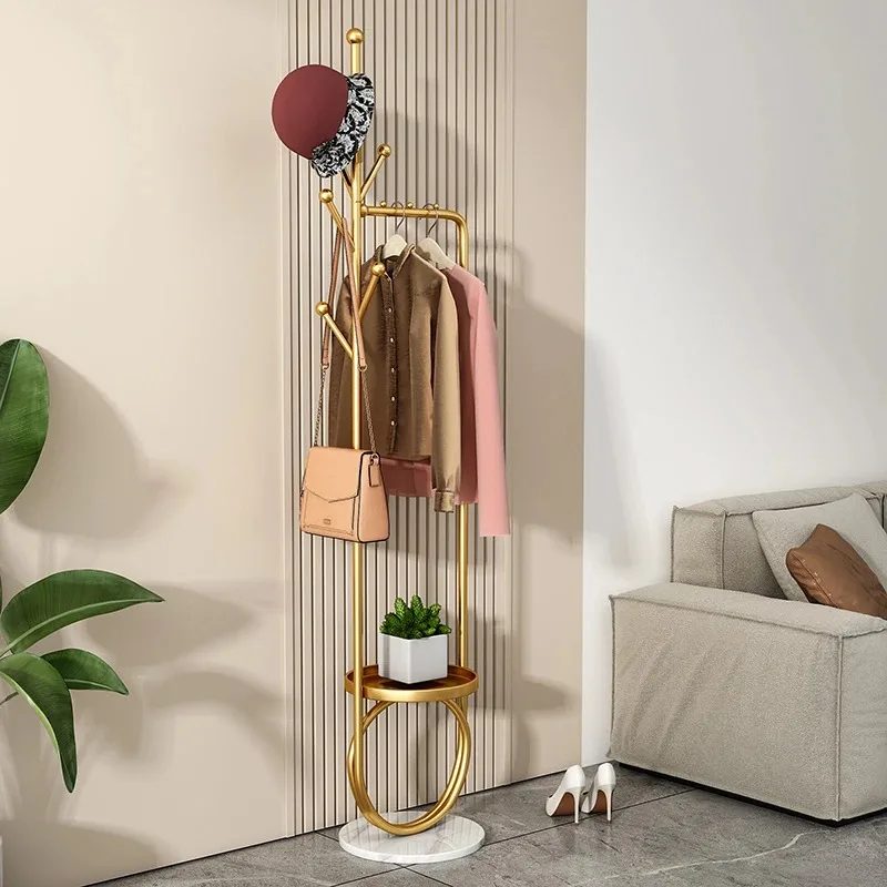 Floor Clothes Hanger Clothing Rack Coat Gold Dry Floor Standing Shoe Rack Garment Standing Perchero De Pie Library Furniture