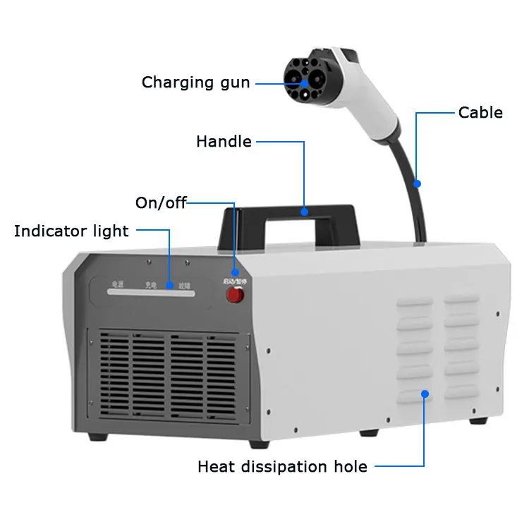Power Mini 7KW GBT Portable DC EV Charger 7kW DC Ev Charger Electric Car Portable Ev Charger