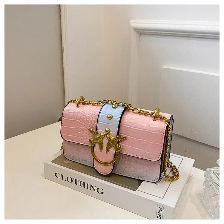 2025 حقيبة يد نسائية فاخرة من الجلد النباتي نمط حجري سلسلة كتف قابلة للتحويل ليلاً ونهارًا #3