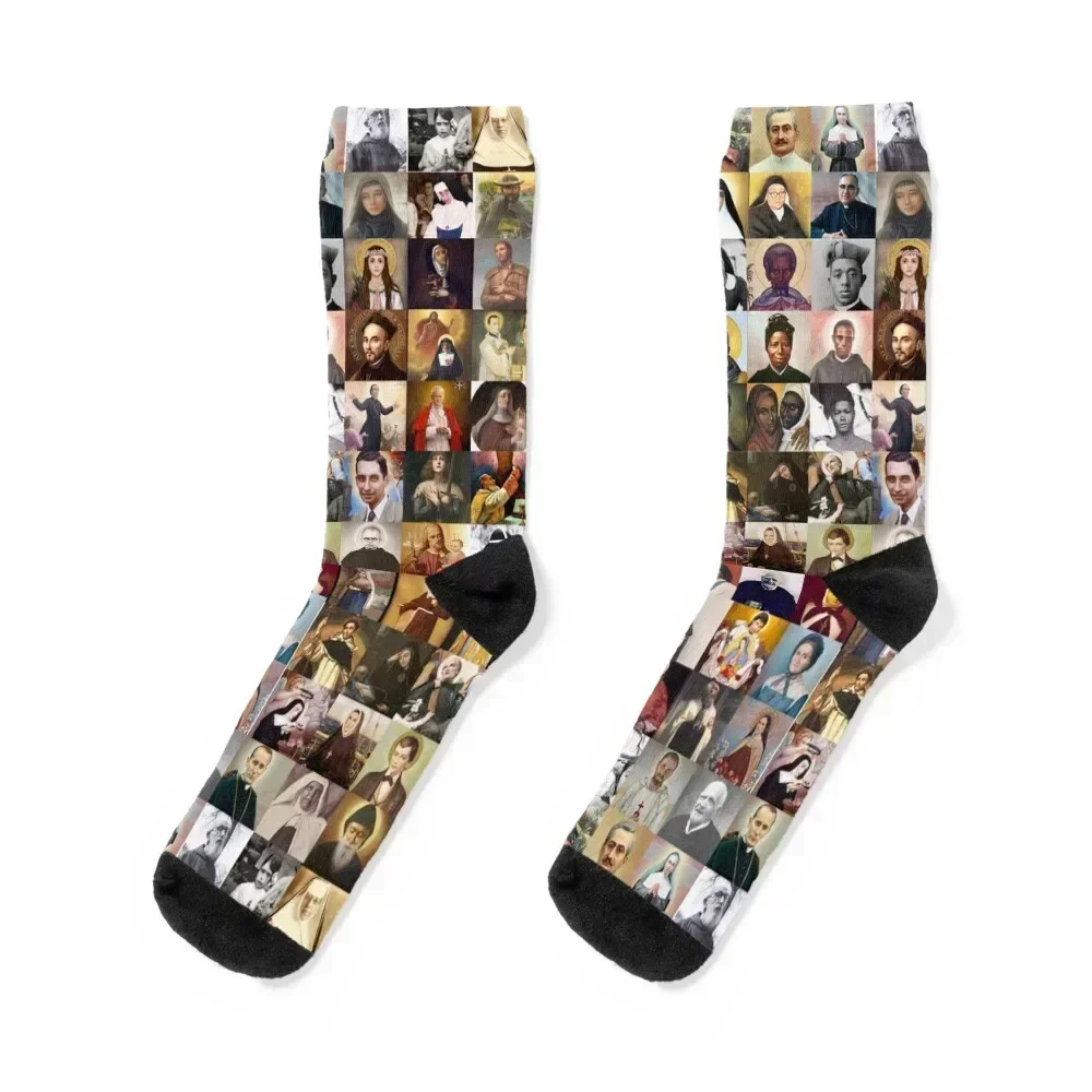 Saints, All saints, Catholic Saints, Tutti i Santi Socks anti slip football tennis sports stockings Women's Socks Men's