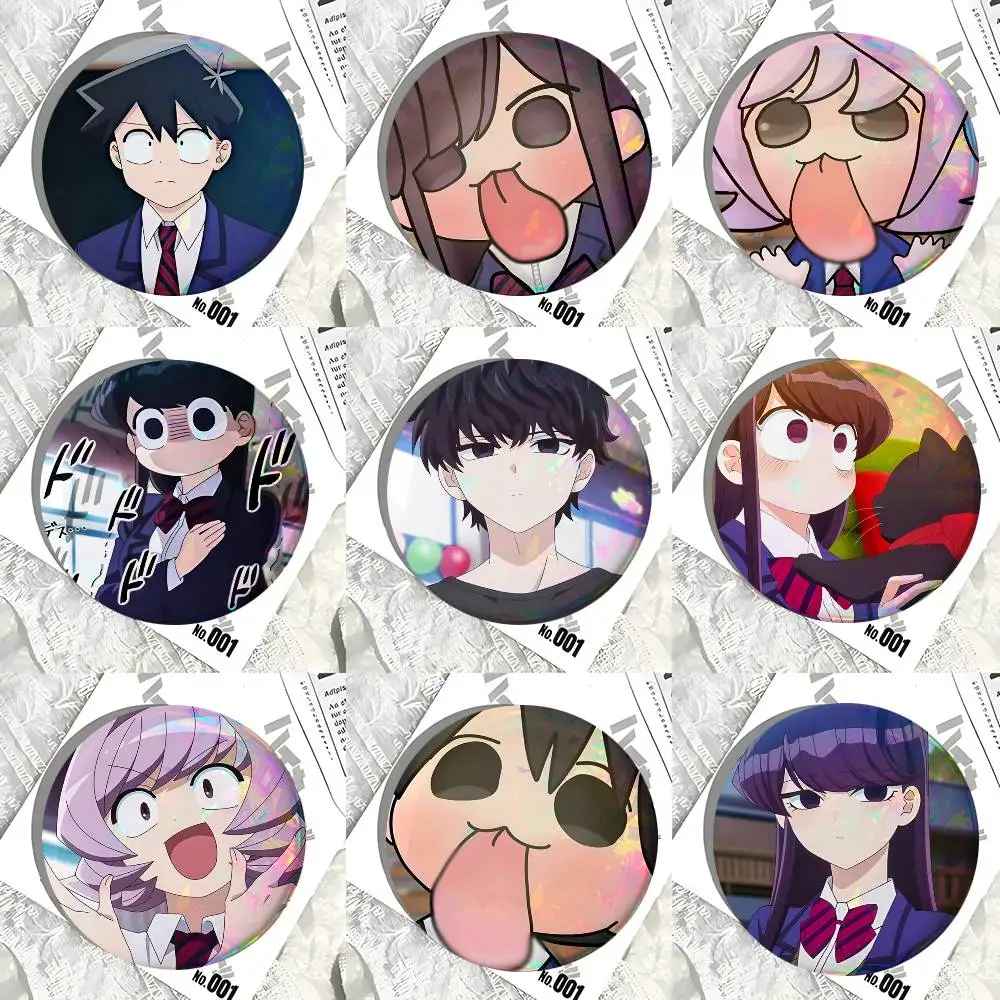 Anime Komi Cant Communicate Round Badges Can Be Used To Decorate Clothes And Backpack Pins